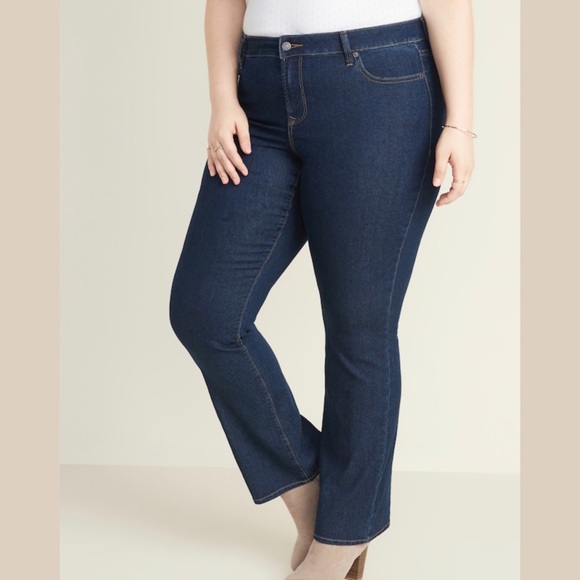 mid rise curvy bootcut jeans